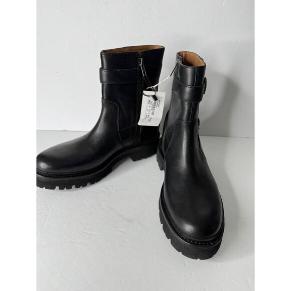 NEW GRENSON Natasha Buckled Leather Black Ankle Boots UK 7 US 9.5 - Picture 4 of 6